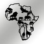 Wallity African 2 - Accesorio Decorativo de Pared Metálico Negro